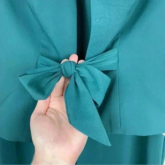 LAN TING Bride Women's 6 Emerald Mother of the Bride Jumpsuit Jacket Set Wedding - Picture 3 of 15